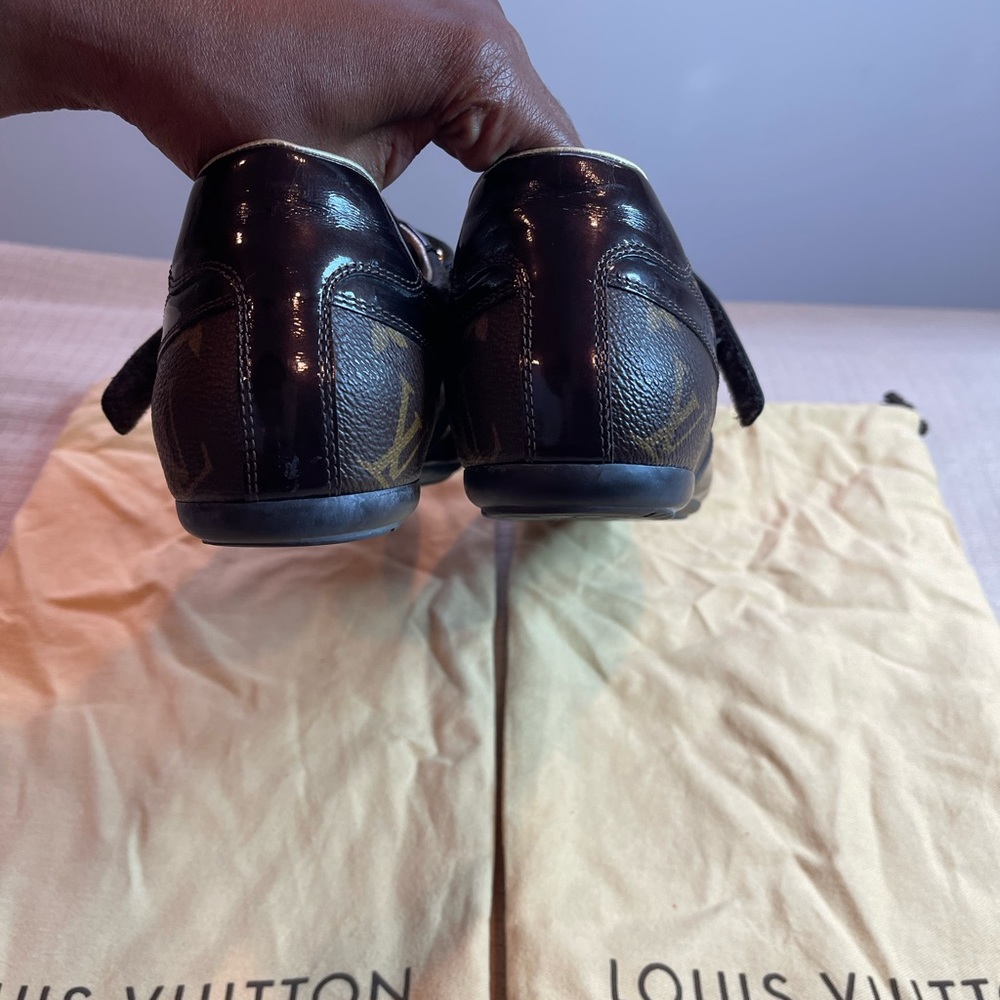 Authentic Louis Vuitton monogram Globe Trotter Brown Sneakers - Picture 7 of 9